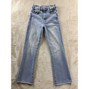 Mother Jeans Hustle Ankle Fray Womens Zipper Fly High Rise Blue Denim Size 24